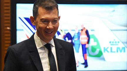 Benjamin Smith, patron d'Air France et KLM à Roissy, le 20 février 2020. (ERIC PIERMONT / AFP)