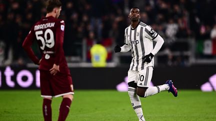 L'international français Paul Pogba a fait son retour sous les couleurs de la Juventus Turin, mardi 28 février 2023, après onze mois d'absence. (MARCO BERTORELLO / AFP)