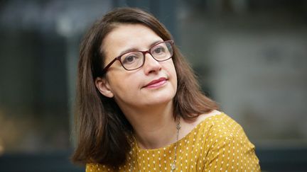 Cécile Duflot, lors des voeux à la presse de Yannick Jadot, le 10 janvier 2017. (THOMAS PADILLA / MAXPPP)