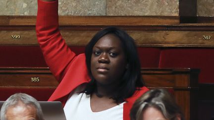 La députée de La République en marche Laetitia Avia à l'Assemblée nationale, le 28 juillet 2017. (JACQUES DEMARTHON / AFP)