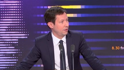 L'eurodéputé Les Républicains François-Xavier Bellamy, le 19 janvier 2024 sur franceinfo. (FRANCEINFO / RADIOFRANCE)