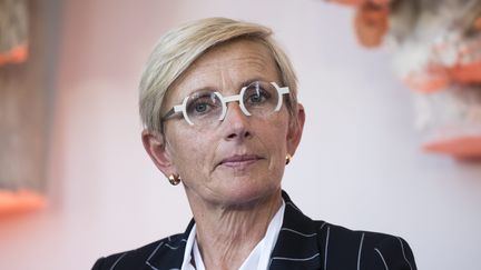 La maire de Romans-sur-Isère (Drôme), Marie-Hélène Thoraval, le 8 septembre 2020 à Paris. (VINCENT ISORE / MAXPPP)