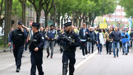 Manifestation des "gilets jaunes" à Amiens le 25 mai 2019. (FRANCOIS NASCIMBENI / AFP)