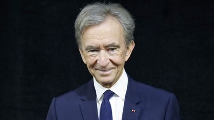 Bernard Arnault, président du premier groupe de luxe mondial LVMH, au salon des start-up technologiques et de l'innovation Vivatech à Paris, le 15 juin 2023. (LUDOVIC MARIN / AFP)