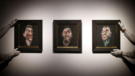 "Three Studies for a Portrait of George Dyer" de Francis Bacon chez Christies à Londres le 24 févier 2017 (PHILIP TOSCANO / PRESS ASSOCIATION IMAGES / MAXPPP)