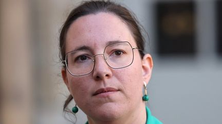 &nbsp;Cyrielle Chatelain devient présidente du groupe écologiste à l'Assemblée Nationale.&nbsp; (THOMAS SAMSON / AFP)