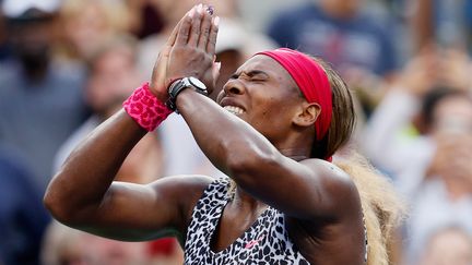 Serena Williams c&eacute;l&egrave;bre sa victoire en finale de l'US Open, le 7 septembre 2014. (MIKE STOBE / GETTY IMAGES NORTH AMERICA)