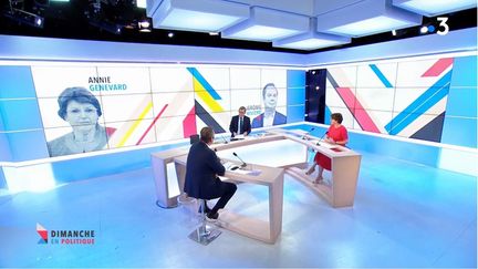 Annie Genevard et Jérôme Rivière (CAPTURE D'ECRAN "DIMANCHE EN POLITIQUE" / FRANCE 3)