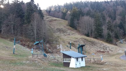 La petite station de Ventron, dans les Vosges, en novembre 2020. (ÉTIENNE MONIN / RADIO FRANCE)