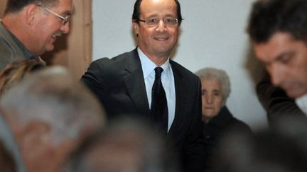 François Hollande à Tulle, samedi 7 janvier 2012. (PIERRE ANDRIEU / AFP)