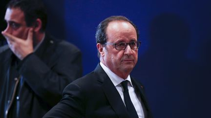 François Hollande, président de la République,le 20 octobre 2016 à Bruxelles lors du Sommet européeN. (OLIVIER HOSLET / EPA)