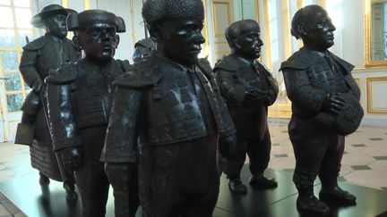 Le sculpteur Mauro Corda expose au Pavillon Vendôme à Clichy-la-Garenne, jusqu'au 31 décembre 2022. (CAPTURE D'ÉCRAN FRANCE 3 / M. CAILLAUD)