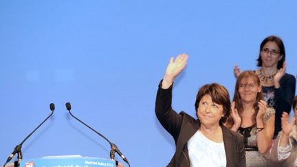 Martine Aubry à un meeting (ERIC CABANIS / AFP)