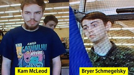 Kam McLeod, 19 ans et Bryer Schmegelsky 18 ans sont suspectés d'un triple meurtre au Canada et activement recherchés par la police depuis le 19 juillet 2019.&nbsp; (ALBERTA RCMP / AFP)