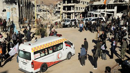 &nbsp; (Le 28 décembre 2015, des blessés ont pu quitter Zabadani mais des milliers de personnes restent piégées par le conflit © Sipa)