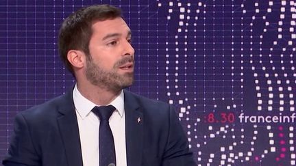 Julien Odoul, porte-parole du Rassemblement national, était l'invité du 8h30 franceinfo, jeudi 30 décembre 2021. (FRANCEINFO)