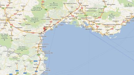 Capture d'&eacute;cran Google Maps de Fleury (Aude), o&ugrave; a &eacute;t&eacute; retrouv&eacute; le corps d'Adeline Beau. (FTVI)