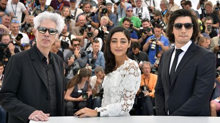 Jim Jarmusch,&nbsp;Golshifteh Farahani et Adam Driver s'étaient rendus au festival de Cannes 2016 où "Paterson" était en compétition dans la sélection officielle. (LOIC VENANCE / AFP)