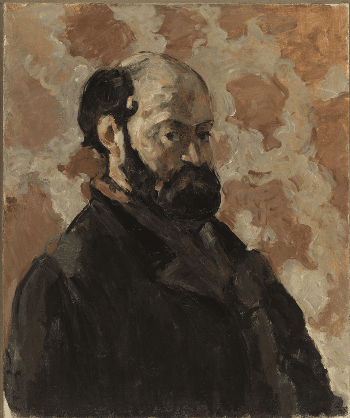 Paul Cézanne (1839-1906)
	Portrait de l’artiste au fond rose, vers 1875
	Huile sur toile, 66 × 55,2 cm
	Donation sous réserve d’usufruit de M. Philippe Meyer, 2000
	Paris, musée d’Orsay, RF 2000 14
	 
 (Musée d’Orsay, dist. RMN-Grand Palais / Patrice Schmidt)