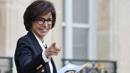 The Minister of Culture, Rachida Dati, after the weekly council of ministers at the Elysée, in Paris, January 12, 2024. (LUDOVIC MARIN / AFP)