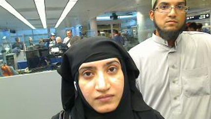  Syed Farook and Tashfeen Malik, les auteurs de la tuerie de San Bernardino, à l'aéroport de Chicago le 27 juillet 2014. (AFP)