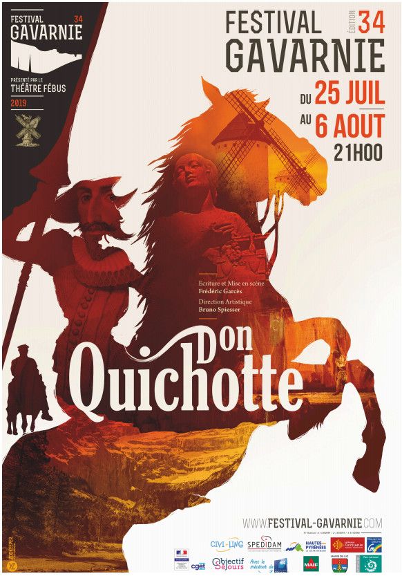 L'affiche de Don Quichotte au festival de Gavarnie (Festival de Gavarnie)