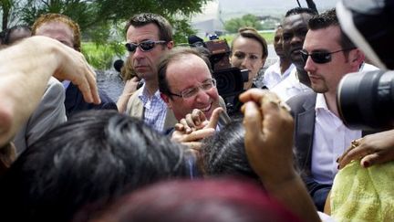 François Hollande à La Réunion (1er avril 2012) (FRED DUFOUR / AFP)