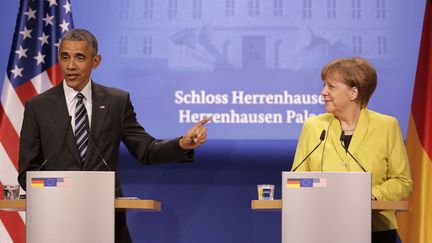 &nbsp; (Barack Obama et Angela Merkel soutiennent le Tafta à Hanovre © SIPA/Markus Schreiber)