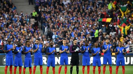 Les Bleus sur la ligne de départ de l'Euro (FRANCK FIFE / AFP)