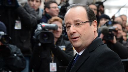 Fran&ccedil;ois Hollande &agrave; Bruxelles (Belgique), le 15 mars 2013. (THIERRY CHARLIER / AFP)