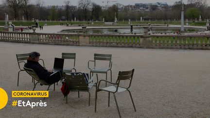 Jardin du Luxembourg, à Paris, le 16 mars 2020. (LUDOVIC MARIN / AFP)