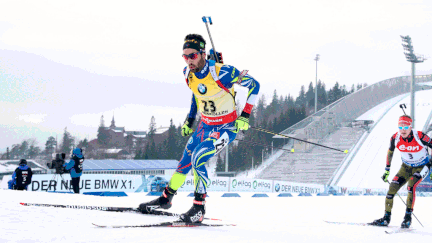 &nbsp; (Martin Fourcade est toujours en lice pour réaliser le grand chelem dans ces Mondiaux © MaxPPP)