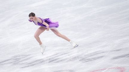 Kamila Valieva a dominé le programme court du concours individuel, le 15 février à Pékin. (SHUHEI YOKOYAMA / YOMIURI)