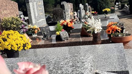 Des tombes fleuries dans un cimetière de Montpellier, en 2019. (SALAH HAMDAOUI / RADIO FRANCE)