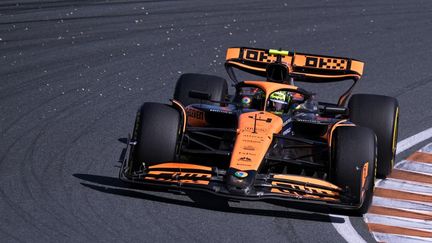 Lando Norris tijdens de Grand Prix van Nederland, 25 augustus 2024, op het circuit van Zandvoort. (John Theis/AFP)