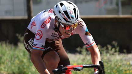 Le Luxembourgeois Bob Jungels lors de la neuvième étape du Tour de France, le 10 juillet 2022. (THOMAS SAMSON / AFP)