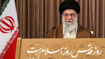 Ali Khamenei lors d'une allocution télévisée le 22 mai 2020. (- / KHAMENEI.IR)