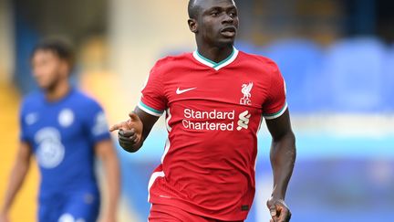 Sadio Mané après son doublé contre Chelsea le 20 septembre (MICHAEL REGAN / POOL)