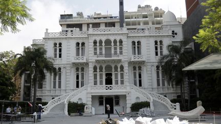 Le musée Sursock sans ses vitres et débarassé de ses débris après la double explosion qui a touché Beyrouth le 4 août. (JOSEPH EID / AFP)