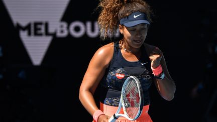 La Japonaise Naomi Osaka lors de la demi-finale de l'Open d'Australie contre Serena Williams à Melbourne le 18 février 2021 (PAUL CROCK / AFP)