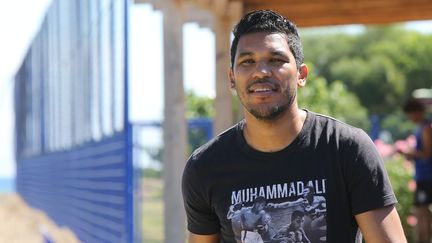 L'attaquant Brandao au centre d'entra&icirc;nement de Bastia (Haute-Corse), le 31 juillet 2014. (MAXPPP)