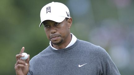 Tiger Woods grimace à l'US Open (BRENDAN SMIALOWSKI / AFP)