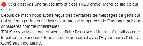 Capture d'écran de la page Facebook du site satirique belge Nordpresse. (FACEBOOK / NORDPRESSE)