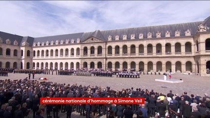 VIDEO. La cérémonie nationale d'hommage à Simone Veil aux Invalides