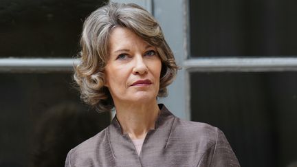 Anne Genetet, nouvelle ministre de l'Éducation nationale, à Paris, le 23 septembre 2024. (DIMITAR DILKOFF / AFP)