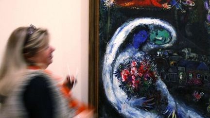 &quot; La fiancée au visage bleu &quot; de Marc Chagall
 (MICHEL SPINGLER/AP/SIPA)