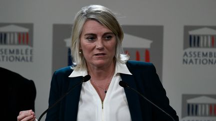 Stéphanie Rist, députée Renaissance, en janvier 2023. (STEPHANE DE SAKUTIN / AFP)