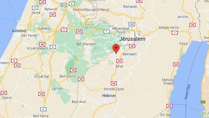 Husan, en Cisjordanie occupée, au sud-ouest de Jérusalem (Israël). (GOOGLE MAPS)