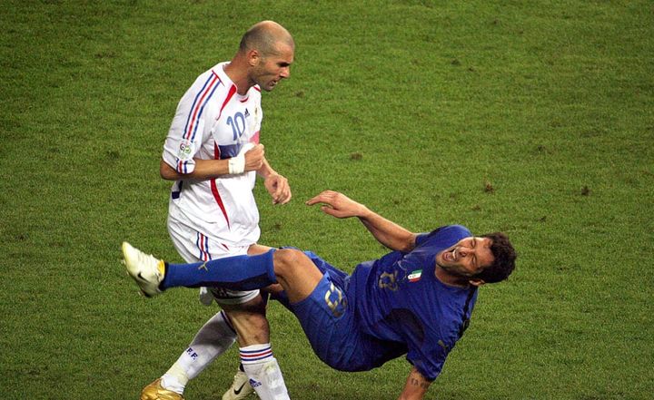 Zinédine Zidane et son fameux coup de tête sur Marco Materazzi