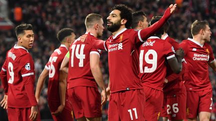 Mohamed Salah fait le bonheur de Liverpool (ANTHONY DEVLIN / AFP)